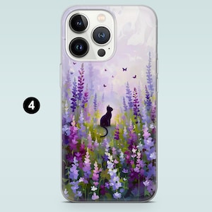 Black Cat Phone Case Kawaii Cat Cute Animal Cover for iPhone 17Pro, 16, 15, 14, 13, 12, 11,Samsung S25, S24, S23, A16, A35, Pixel 10, 9A, 8 4