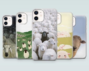 Sheep Phone Case Adorable Farm Animal Cover for iPhone 17Air, 16, 15, 14, 13, 12, Samsung S25, S24, S23, S22, A16, A56, A15, Pixel 10, 9Pro
