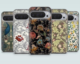 Vintage Morris Phone Case William Morris Cover for Google Pixel 10, 10Pro, 9Pro, 8A, 8Pro, 7A, 7, 6A, Samsung S25, S24, S23, A16, iPhone 17