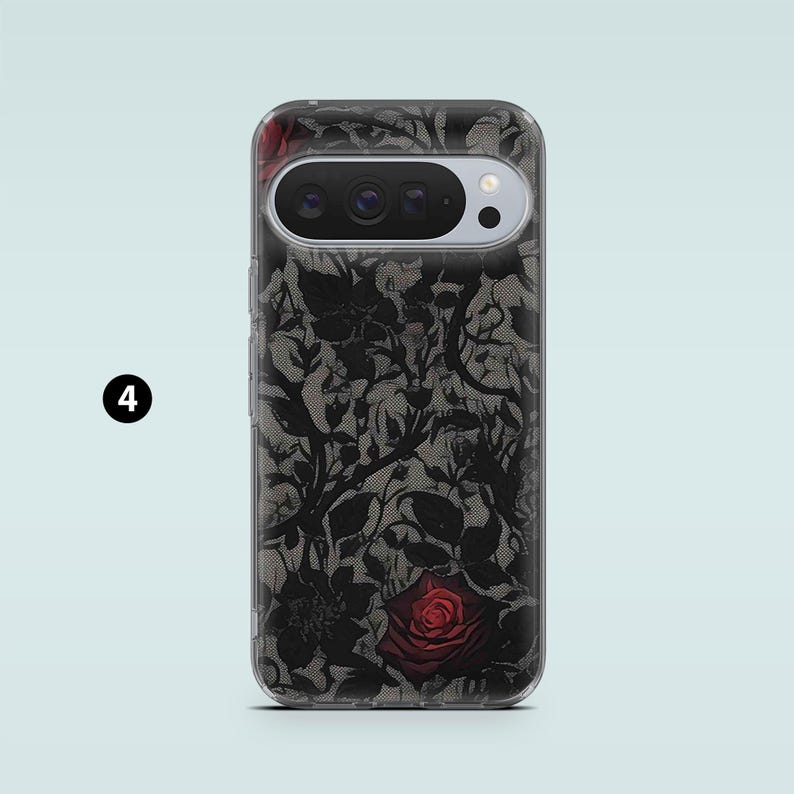 Gothic Phone Case Dark Academia Skulls Cover for Google Pixel 10, 10Pro XL, 9 8A, 7Pro, Samsung S25, S24, S23, A16, A55, A35, iPhone 17, 16 4