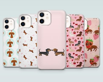 Sausage Dog Phone Case Funny Dachshund Cover for iPhone 17Pro, 16, 15, 14, 13, 12, Samsung S25, S24, S23, S22, A16, A56, A15,Pixel 10Pro, 9A