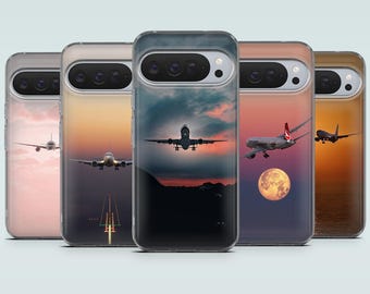 Pilot Phone Case Aesthetic Airplane Cover for Google Pixel 10, 10Pro, 9Pro, 9A, 9, 8Pro, 7A, 6, Samsung S25Fe, A16, A56, iPhone 18Pro, 15