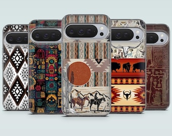 Aztec Tribal Phone Case Western African Cover for Google Pixel 10, 10Pro, 9Pro, 9, 9A, 8Pro, 7A, 6A, Samsung S26, S25, S24Fe, A17, iPhone 17