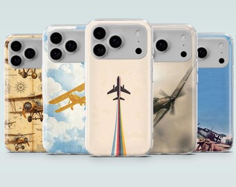 Vintage Aeroplane Phone Case Old Planes Cover for iPhone 18Pro, 17, 16e, 15, 14, 13, Samsung S25, S24, S23, A17, A16, A56, A36, Pixel 10, 9A