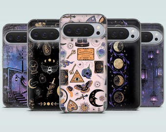 Witchy Phone Case Witch Tarot Cover for Google Pixel 10, 10Pro, 10Pro XL, 9Pro, 9A, 9, 8Pro, 7A, 6, Samsung S25Fe, A16, A56, iPhone 17, 16