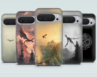 Majestic Dragons Phone Case Chinese Dragon Cover for Google Pixel 11, 10Pro, 9Pro, 9A, 9, 8Pro, 7A, 6, Samsung S26, A16, A56, iPhone 18Pro