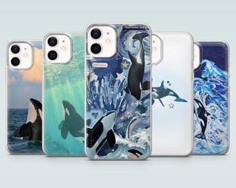 Orca Phone Case Killer Whale Ocean Cover for iPhone 18Pro, 17, 16e, 15, 14, 13, Samsung S26, S25, S24, A17, A16, A56, A36, Pixel 11Pro, 10
