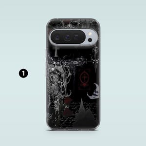 Gothic Phone Case Dark Academia Skulls Cover for Google Pixel 10, 10Pro XL, 9 8A, 7Pro, Samsung S25, S24, S23, A16, A55, A35, iPhone 17, 16 1