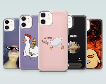 Funny Duck Phone Case Silly Goose Cover for iPhone 17Pro, 16e, 15, 14, 13, 12, Samsung S25, S24, S23, A17, A16, A56, A36, Pixel 10, 10Pro, 9