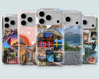 Scandinavia aesthetic Phone Case Europe Cover for iPhone 18Pro, 15, 14, 13, 12, Samsung S25, S24, S23, A17, A16, A56, A36, Pixel 10Pro, 9A