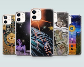 Spiritual aesthetic Phone Case Universe Energy Cover for iPhone 18Pro, 15, 14, 13, 12, Samsung S25, S24, S23, A17, A16, A56, A36, Pixel 10