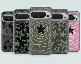 Grunge Phone Case Alt Y2K Star Cover for Google Pixel 10, 10Pro XL, 9, 8A, 7Pro, Samsung Galaxy S25, S24, S23, A16, A55, A35, iPhone 17, 16