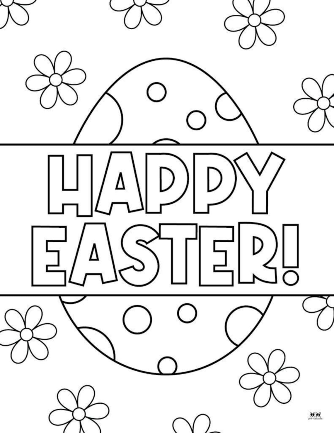 19 Page Easter Coloring Book for Kids | Printable Digital Download ...