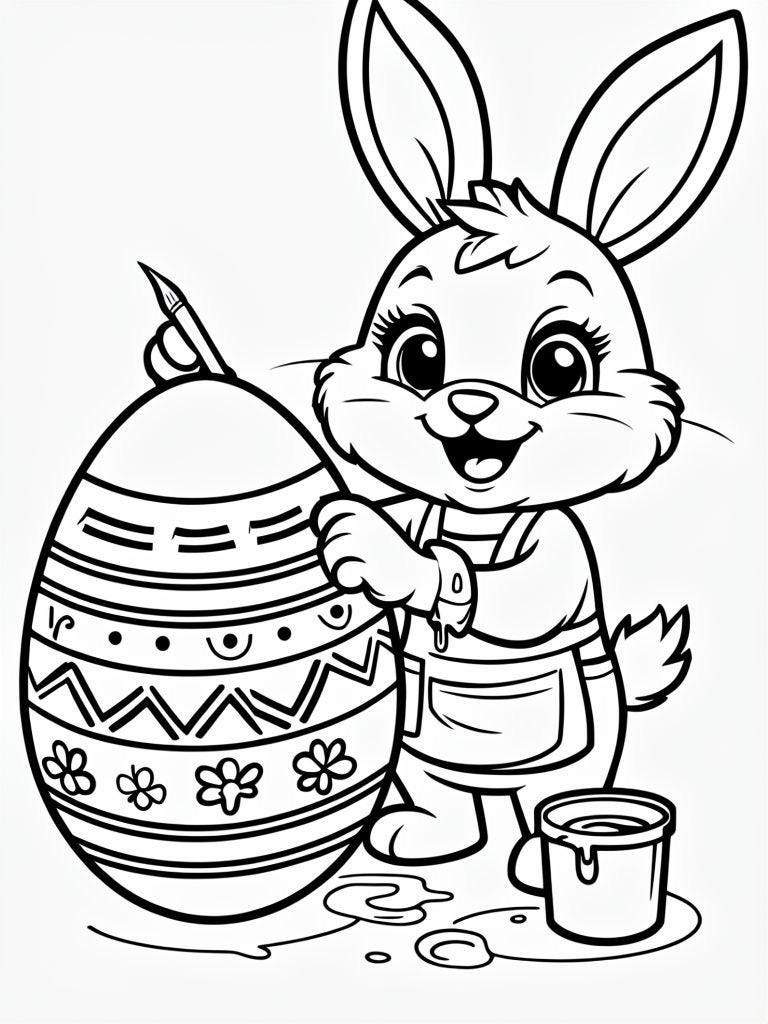 19 Page Easter Coloring Book for Kids | Printable Digital Download - Etsy