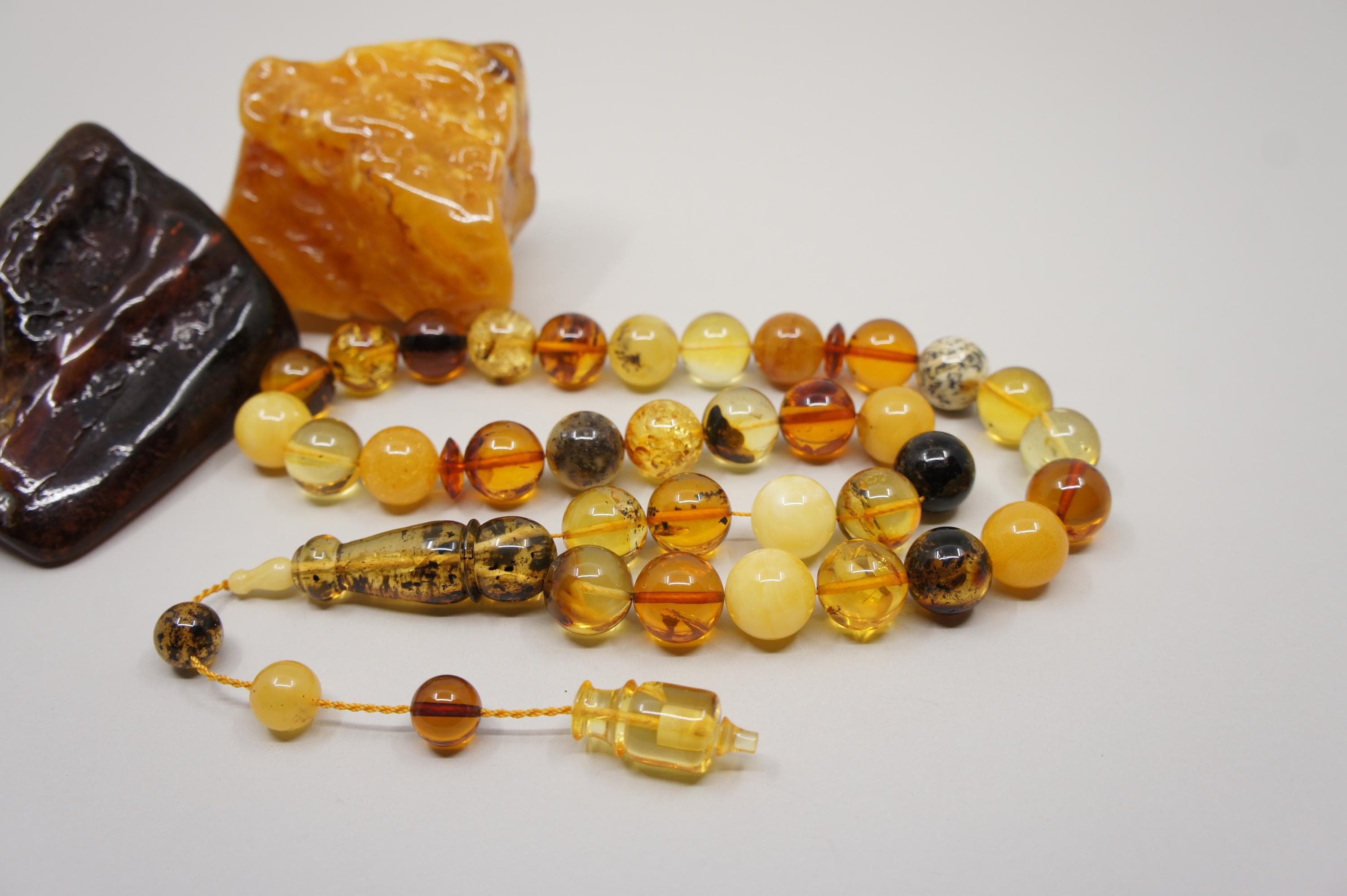 Tasbih / Misbaha Islamique En Ambre Naturel De La Baltique - 33 Perles, Neuf Sans Emballage