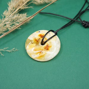 Natural Amber Donut Pendant, Baltic Amber Donut Amulet, Amber Jewelry Gift, Handmade Amber Donut Shaped Pendant, 5.8 g / 0.20 oz / #1892