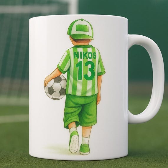 Προσωποποιημένη Κούπα Ποδοσφαιριστής – Κούπα με Όνομα για Αγόρια