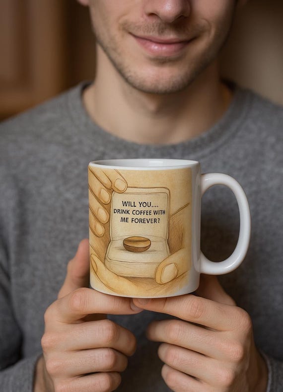 Κούπα Πρόταση με Καφέ | Coffee Proposal Mug – Will You Drink Coffee With Me Forever?