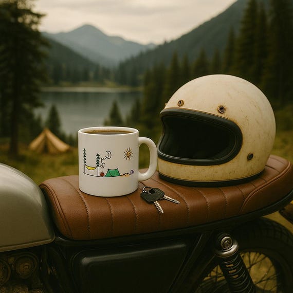 Κούπα Περιπέτειας με Πυξίδα | "Lost in the Right Direction" Κεραμική Κούπα για Κατασκήνωση & Ταξίδια