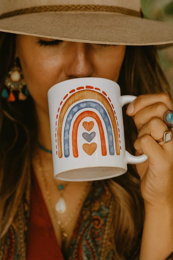 Κούπα με Ουράνιο Τόξο & Αφιέρωση