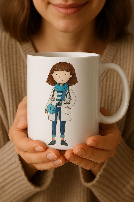 Κούπα για Γιατρό – Doctor with a Big Heart, Δώρο για Ιατρό, Κούπα Καφέ 11oz