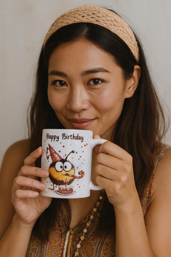 Χαριτωμένη Κούπα Γενεθλίων με Μέλισσα