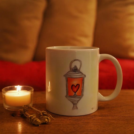 Κούπα με Φανάρι και Καρδιά – Ρομαντικό Δώρο με Εξατομίκευση