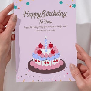 Cartão de Aniversário SVG | Cartão de Feliz Aniversário Cricut | Presente de Aniversário | Arquivo de Cartão SVG | Cartão de Aniversário
