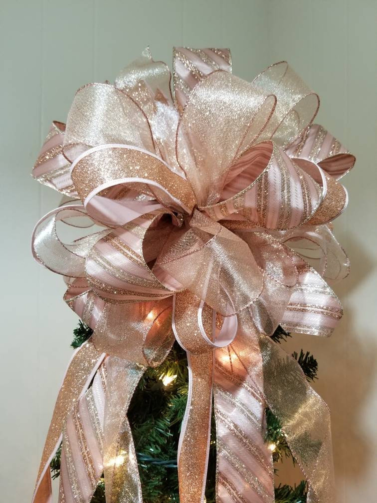Pink Christmas Tree Topper 