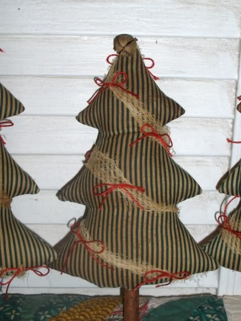 Primitive Christmas Tree Ornies Bowl Fillers Set of 3 Etsy