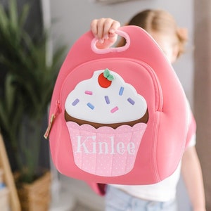 Sac à dos et boîte à lunch personnalisés pour petits gâteaux | Cartable avec prénom pour la rentrée