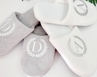 Personalized Slippers - Monogrammed Slippers for Him or Her - Custom Spa Slippers - Bridesmaid Slippers -Comfortable House Shoes