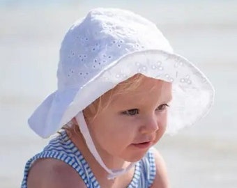 Eyelet Kid's Bucket Hat UPF 50+ - Beach Sun Hat for Babies, Kids, Toddlers - Children's Hat with Sun Protection - Gender Neutral Baby Gift