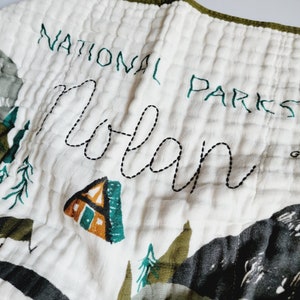 National Parks Cotton Muslin Throw for Kids Baby and Toddler Quilt Blanket Swaddle Baby Shower Gift for Girl or Boy image 3