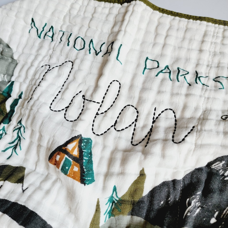 National Parks Cotton Muslin Throw for Kids Baby and Toddler Quilt Blanket Swaddle Baby Shower Gift for Girl or Boy image 3