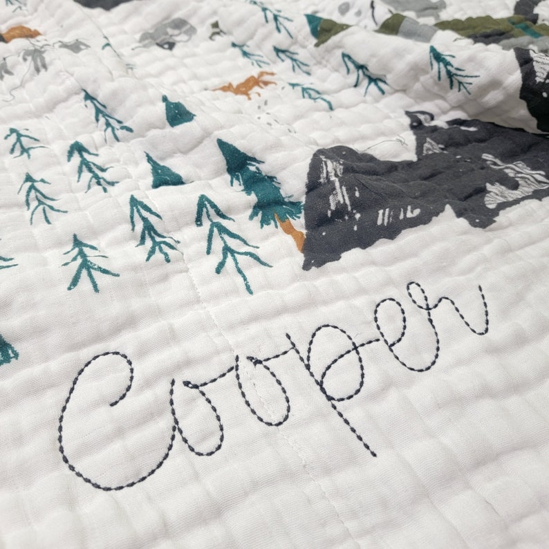 National Parks Cotton Muslin Throw for Kids Baby and Toddler Quilt Blanket Swaddle Baby Shower Gift for Girl or Boy image 2