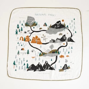 National Parks Cotton Muslin Throw for Kids Baby and Toddler Quilt Blanket Swaddle Baby Shower Gift for Girl or Boy image 8