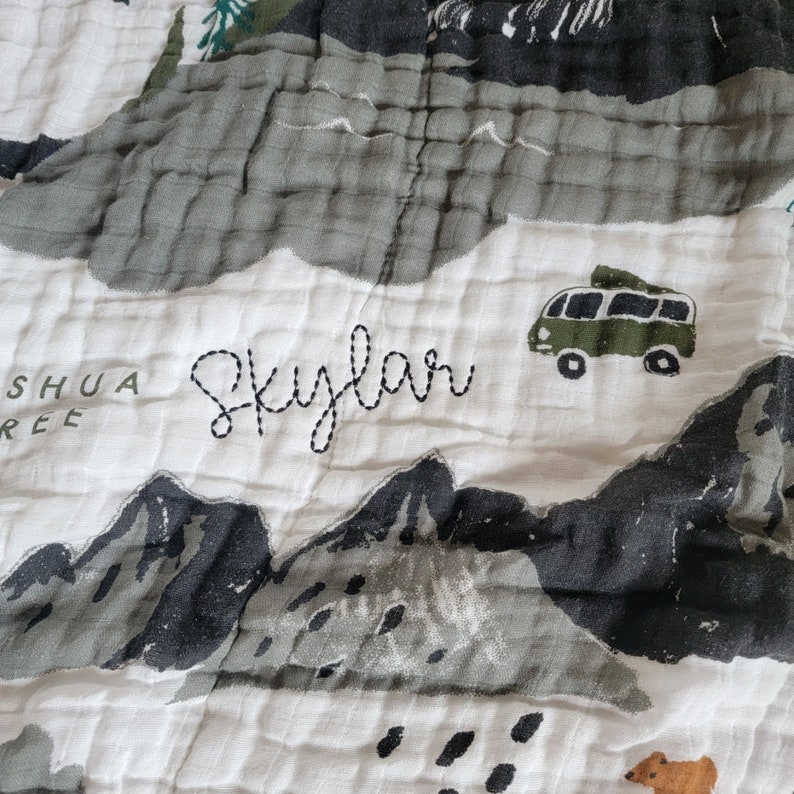 National Parks Cotton Muslin Throw for Kids Baby and Toddler Quilt Blanket Swaddle Baby Shower Gift for Girl or Boy image 5