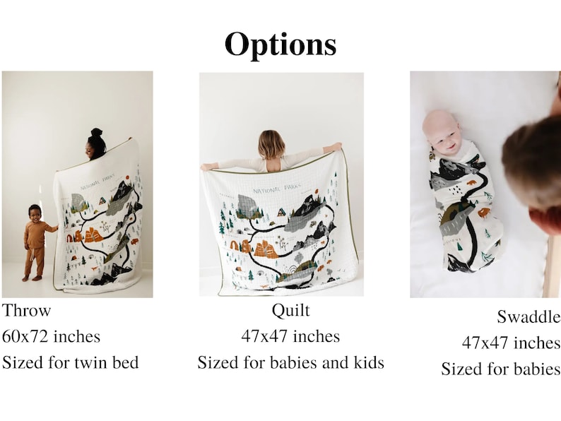 National Parks Cotton Muslin Throw for Kids Baby and Toddler Quilt Blanket Swaddle Baby Shower Gift for Girl or Boy image 9