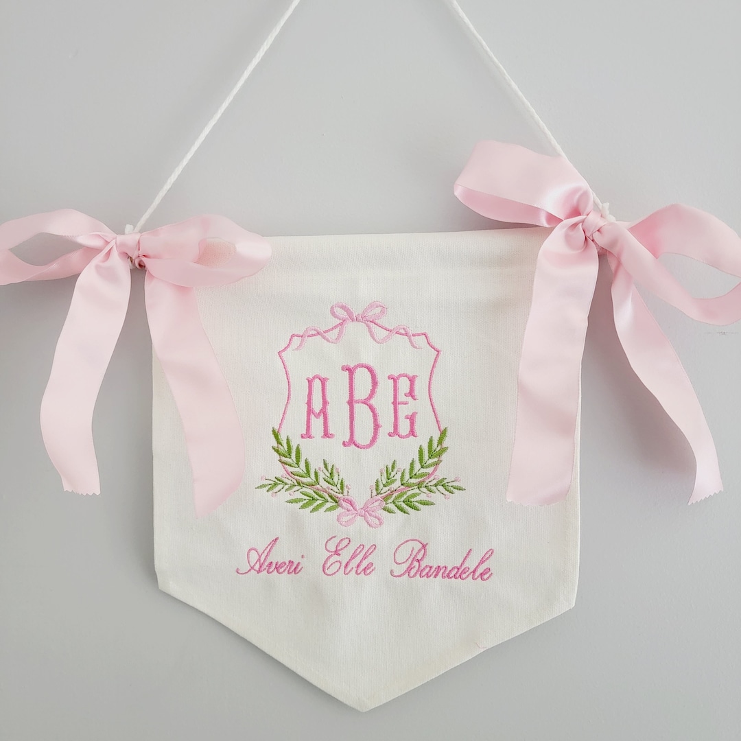 Custom Baby Banner With Satin Ribbon Welcome Baby Sign Hospital Newborn ...