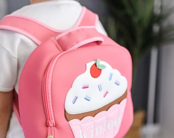 cupcake bookbag designer Pastel Cupcake Laptop Backpack: Waterproof School Travel Bag  main image 4