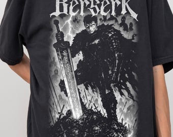 Guts Berserk Shirt, Berserk Armor Design Tee, Dark Fantasy T-Shirt, Anime Tee, Distressed Guts Tee, Retro Guts Shirt, Black Swordsman Tee