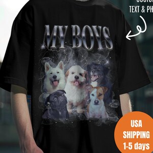 Custom Bootleg Rap Tee, Bootleg Pet T-shirt Pet Photo & Name Custom Dog Shirt, custom bootleg shirt, custom photo shirt, pet bootleg rap tee