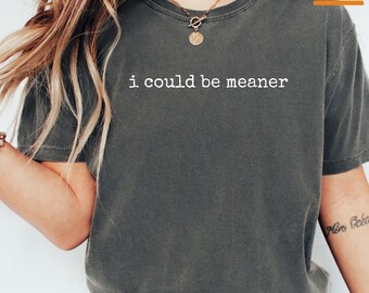 I Could Be Meaner Shirt, Sarcastic Humor, Comfort Colors Tee