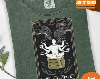 Full Stack Dev Tarot Karte Komfort Farben T-Shirt