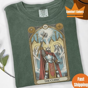 Kleriker DnD Shirt, Kleriker Tarot Shirt, Tarot Karte Shirt, DnD Shirt, Comfort Farben Shirt, lustiges Unisex T-Shirt, Dungeon Master Geschenk, Spielleiter