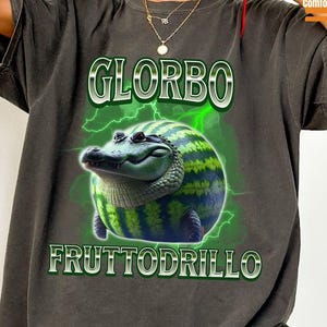 Glorbo Fruttodrillo Shirt, Italian Brainrot Shirt, Bootleg Rap Tee, Brainrot Shirt, Watermelon Meme Shirt, Weird Funny Shirt, Trending Tee