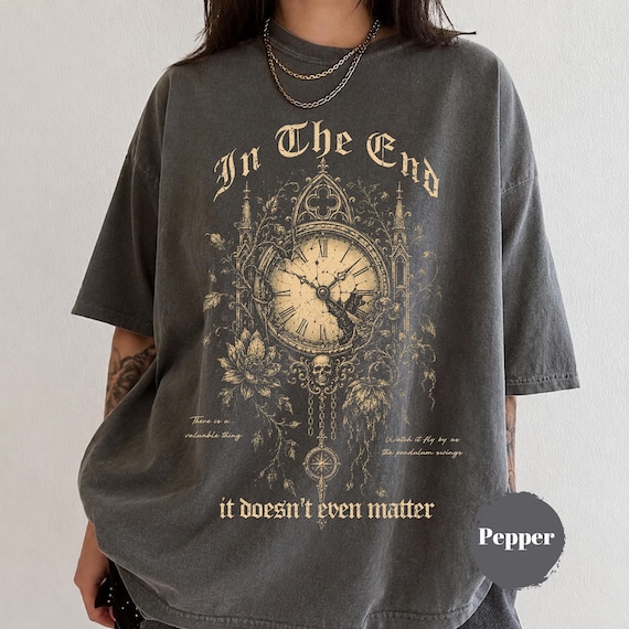 Vintage Clock Shirt Comfort Colors, Dark Botanical Gothic Graphic Tee, Nu Metal Rock Aesthetic Tshirt, Alternative Fashion Apparel
