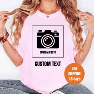 Komfort Farben Benutzerdefinierter Text Shirt, Benutzerdefiniertes Foto Shirt, personalisiertes benutzerdefiniertes Shirt, Benutzerdefinierter Text Shirt, benutzerdefiniertes Sweatshirt, Vintage Foto Shirt