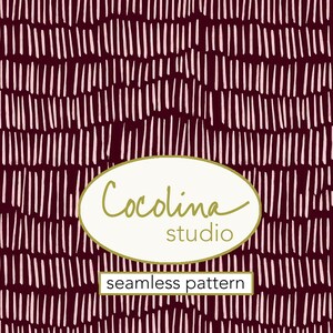 Modern Organic Ticking Stripes Seamless Pattern-Wine- Abstract Stripes Digital Download